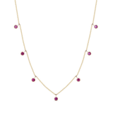 Coloured Gemstone Drop Necklace