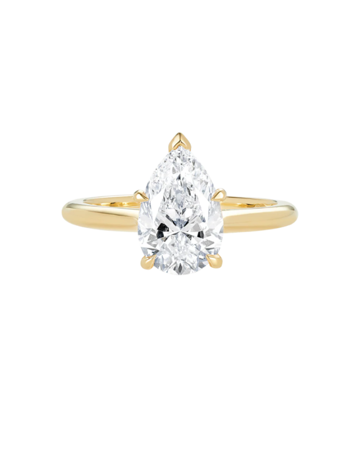 2ct Pear Cut Diamond Solitaire Engagement Ring in 18ct Gold