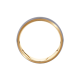 Tantalum Mens Wedding Band with Yellow Gold Sleeve