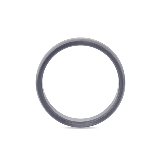 Tantalum Mens Wedding Band with 9ct Rose Gold