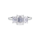AG.03 | Emerald Cut Trilogy Engagement Ring