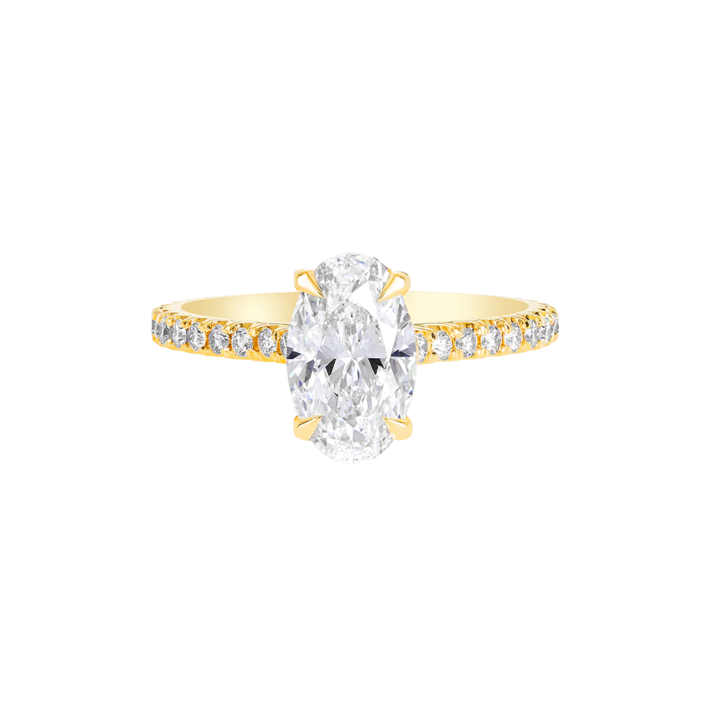 Oval Cut Diamond Hidden Halo