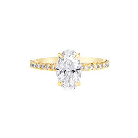 Oval Cut Diamond Hidden Halo