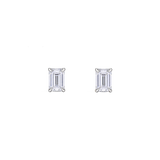 0.82ct Emerald Cut Diamond Stud Earrings in 18ct Gold