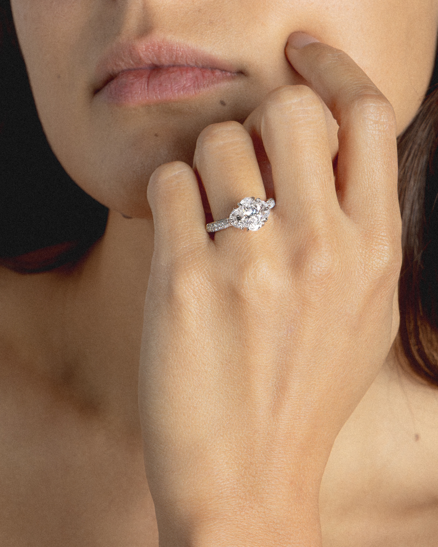 Platinum Diamond Trilogy Engagement Ring
