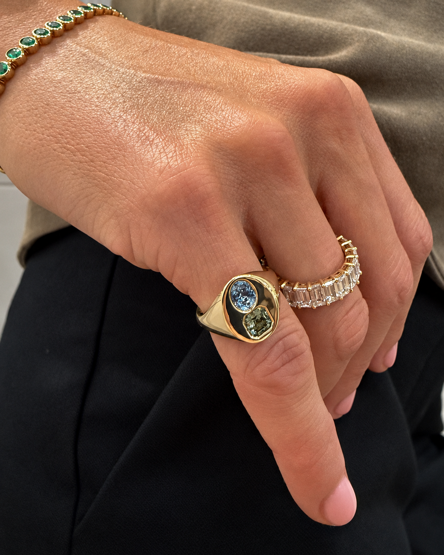 Personalised Gemstone Signet Ring