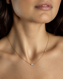 Personalised Diamond Pendant and Letter Necklace
