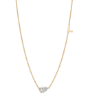 Personalised Diamond Pendant and Letter Necklace