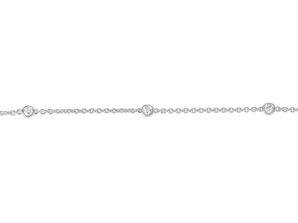 Diamond Station Chain Bracelet