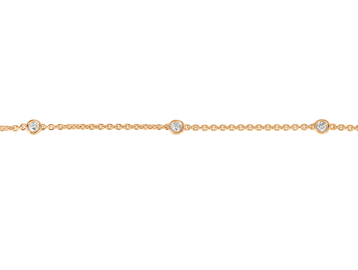 Diamond Station Chain Bracelet