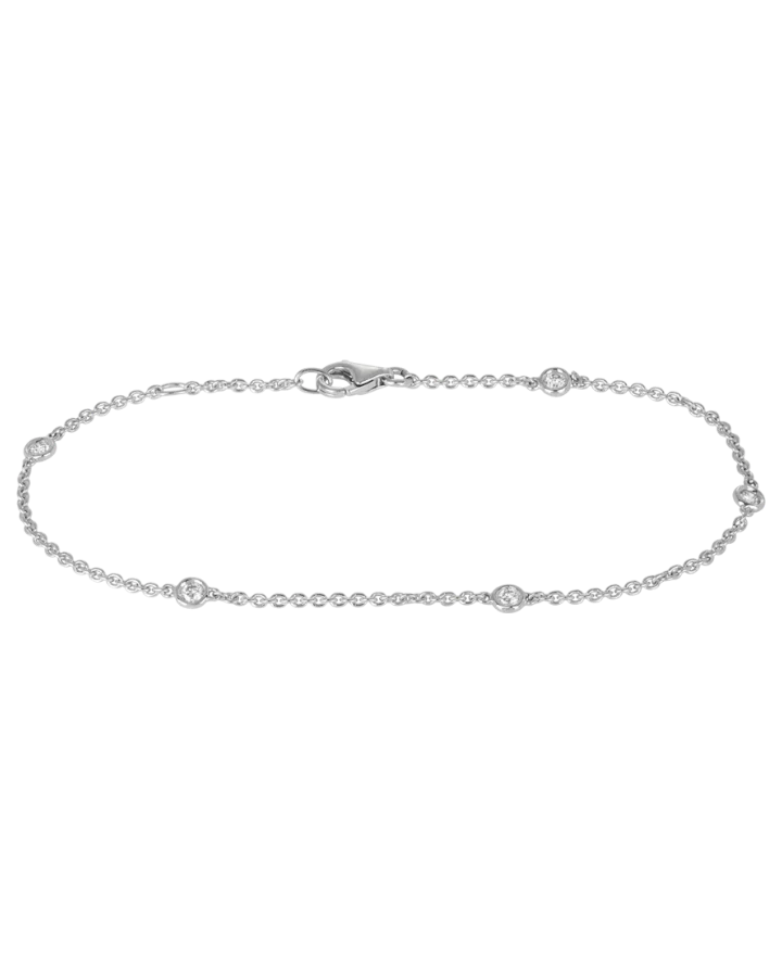 Diamond Station Chain Bracelet