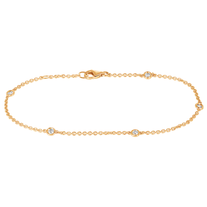 Diamond Station Chain Bracelet