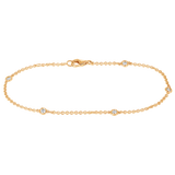 Diamond Station Chain Bracelet