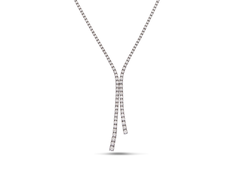 Tassel Diamond Tennis Necklace