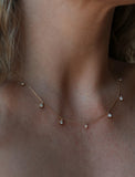 Diamond Drop Necklace | Yellow