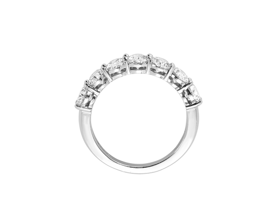 2ct Oval Cut Diamond Eternity Ring in Platinum