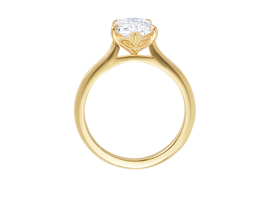 2ct Pear Cut Diamond Solitaire Engagement Ring in 18ct Gold