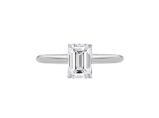 AG.08 | Emerald Cut Diamond Solitaire Engagement Ring