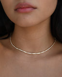 Grain Set Diamond Tennis Necklace in 18ct Yellow Gold
