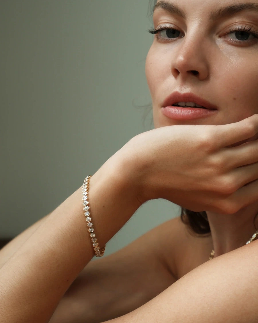 Oval Diamond Tennis Bracelet