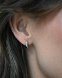 Diamond Dome Huggie Earrings in 18ct Gold