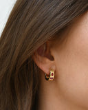 Rainbow Sapphire Huggie Earrings in 18ct Yellow Gold