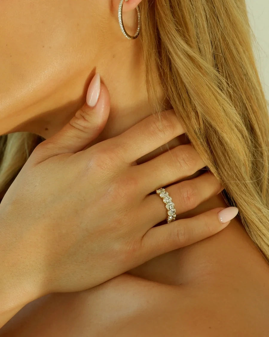 2ct Oval Diamond Eternity Band