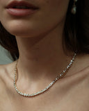 13ct Diamond Duo Bezel Set Tennis Necklace in 18ct Gold