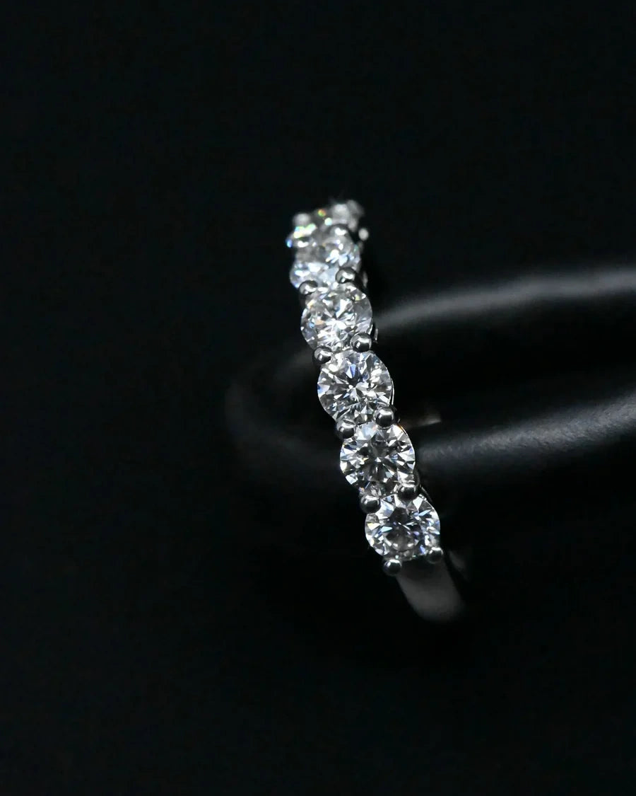 Round Brilliant Cut Diamond Eternity Band in 18ct White Gold