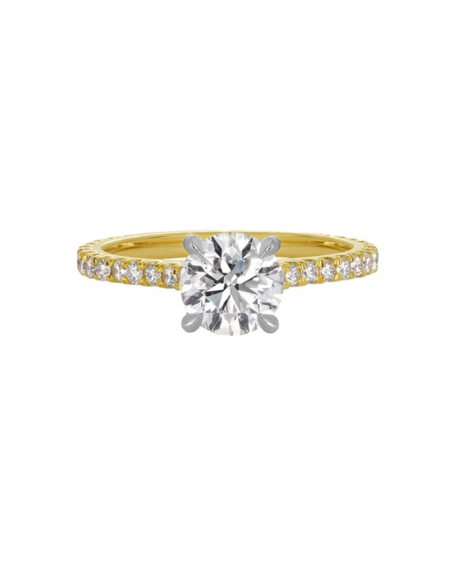 1ct Round Brilliant Cut Diamond Engagement Ring in 18ct Gold