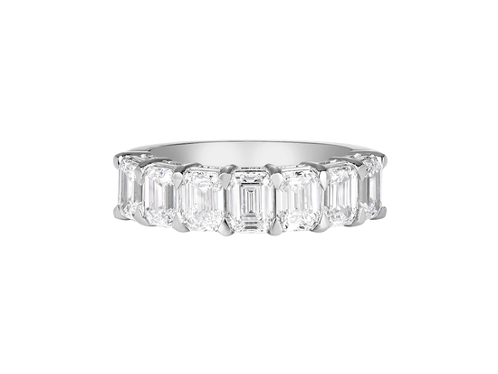 Emerald Cut Diamond Half Band