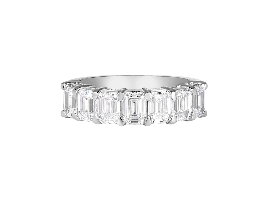 Emerald Cut Diamond Half Band