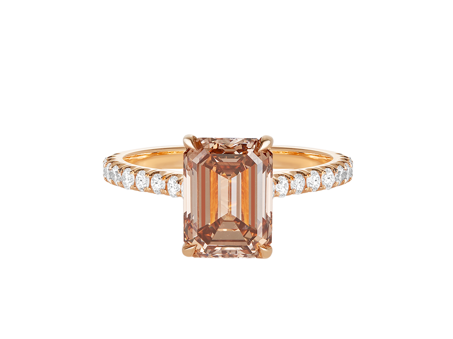 Emerald Cut Champagne Diamond