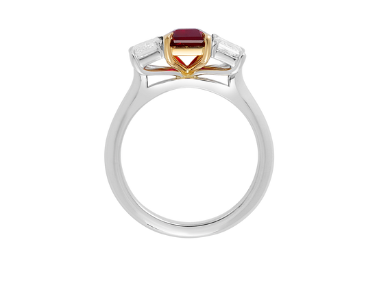 Ruby and Diamond Trilogy Ring in 18ct Gold