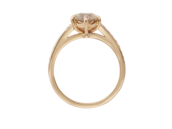 Pear Cut Champagne Diamond