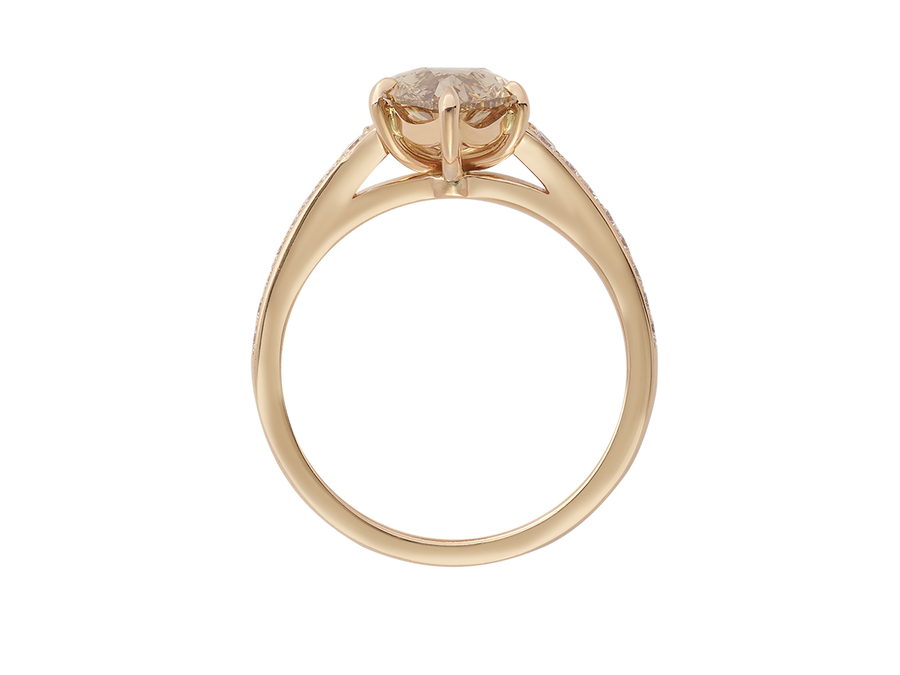 Pear Cut Champagne Diamond