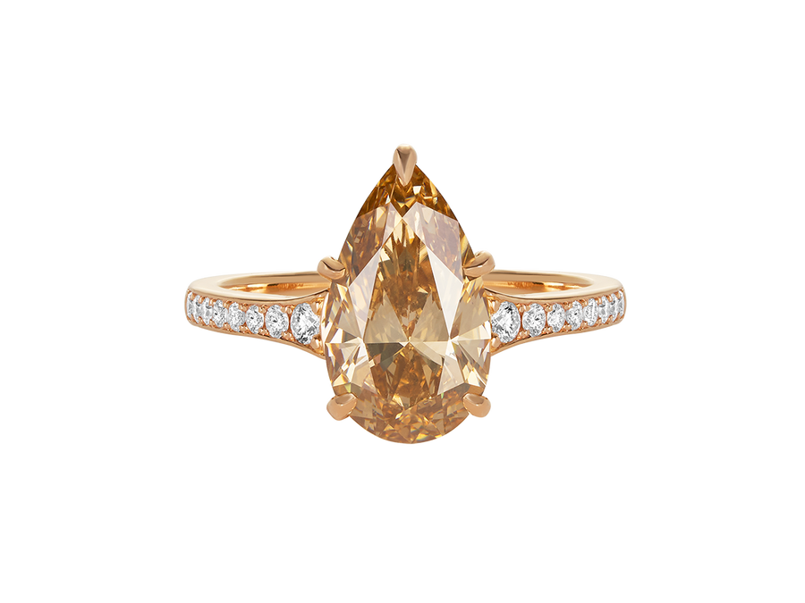Pear Cut Champagne Diamond