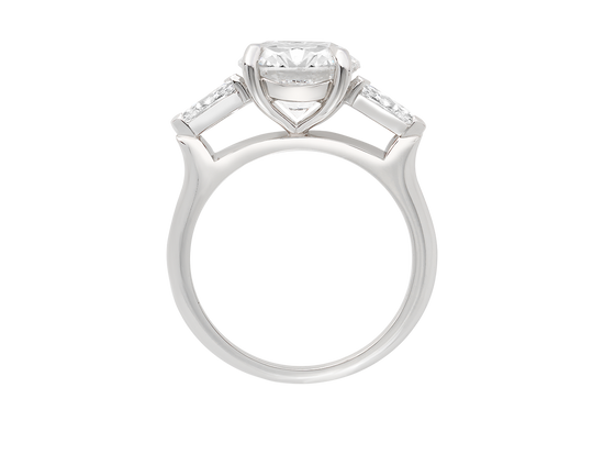 AG.07 | Round and Pear Diamond Trilogy Engagement Ring