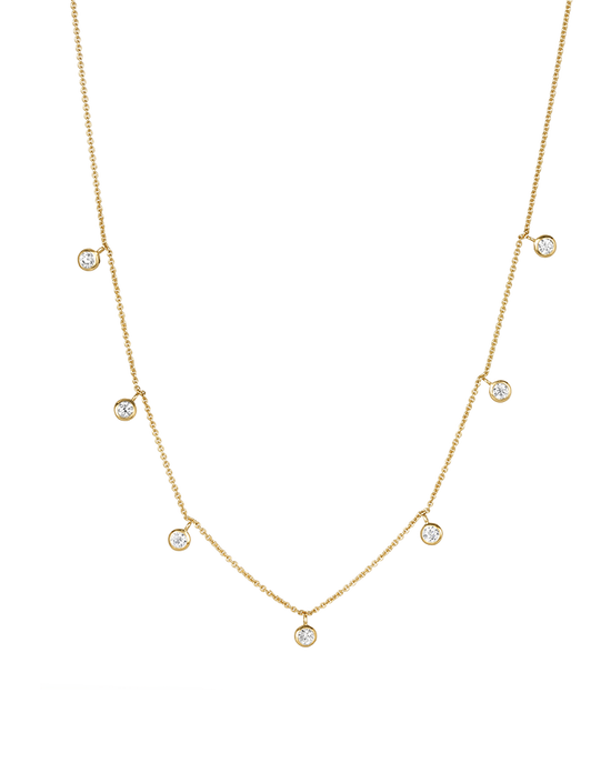 Diamond Drop Necklace in 18ct Gold