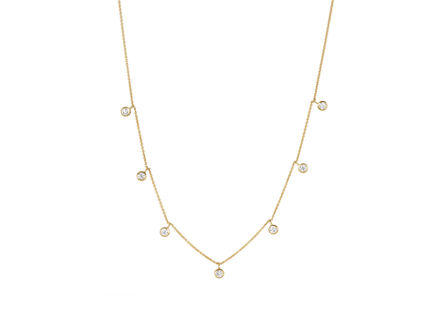 Diamond Drop Necklace | Yellow