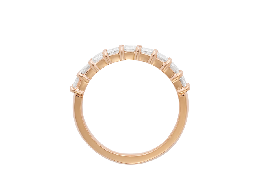 Emerald Cut Diamond Half Band