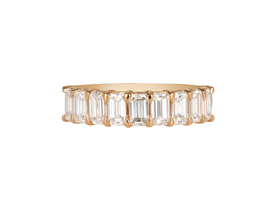 Emerald Cut Diamond Half Band
