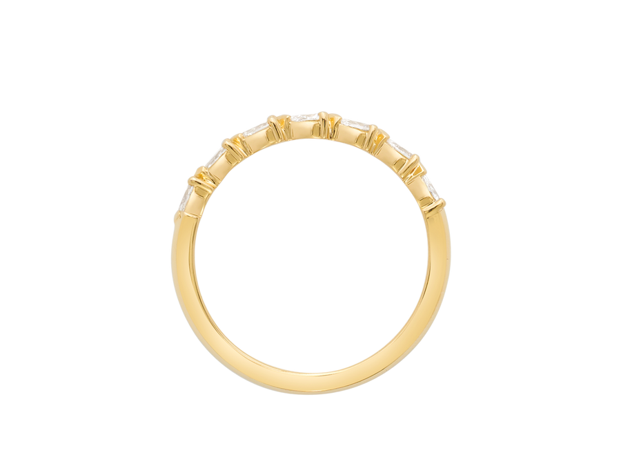 Y.04 | East West Pear Cut Diamond Wedding Band