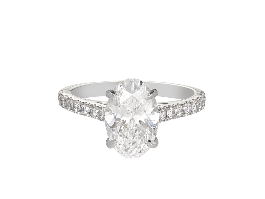 AG.11 | Oval Cut Diamond With Diamond Band