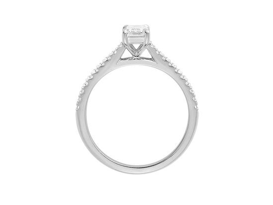 AG.21 | Emerald Cut Diamond With Diamond Band