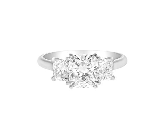AG.12 | Cushion Cut Diamond Trilogy Engagement Ring