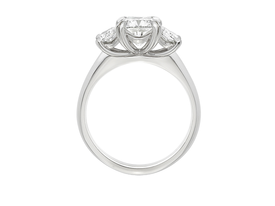 AG.12 | Cushion Cut Diamond Trilogy Engagement Ring