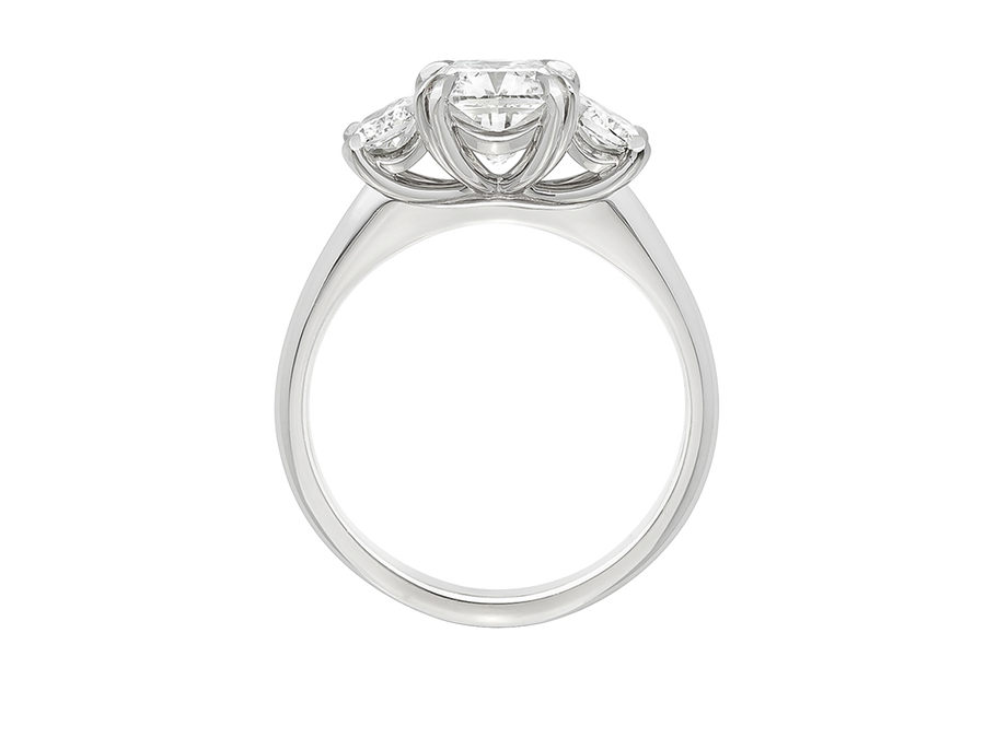 AG.12 | Cushion Cut Diamond Trilogy Engagement Ring