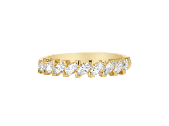 Y.02 | Marquise Cut Diamond Wedding Band
