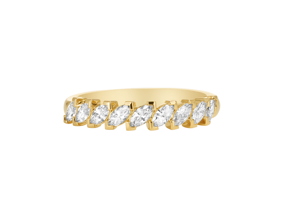 Y.02 | Marquise Cut Diamond Wedding Band